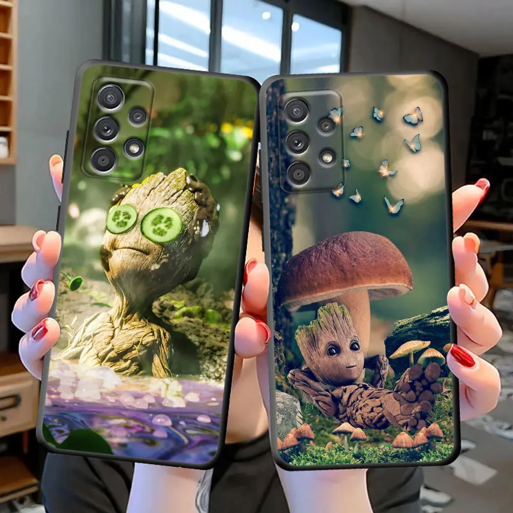 

Marvel Cute Funny Baby Groot Comics Phone Case For Samsung Galaxy S22 S21 S20 FE Ultra S10 S10E S9 S23 Lite Plus Cover Fundas