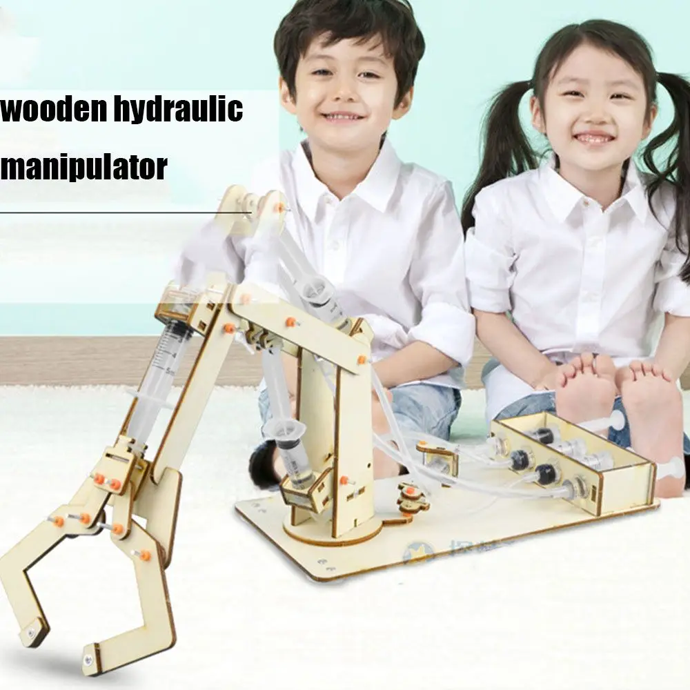 

Gifts School Projects For Children Wooden Hydraulic Excavator Educational Kits Science Experiment Physics Learning