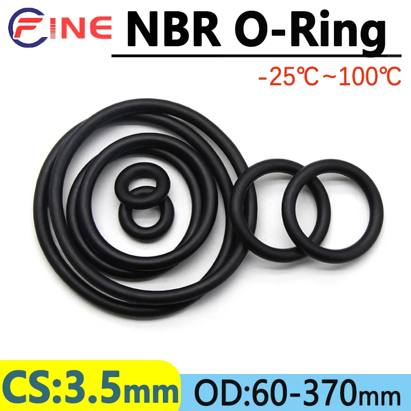 

Нитриловые уплотнительные кольца CS 3,5, наружный диаметр 60-370 мм