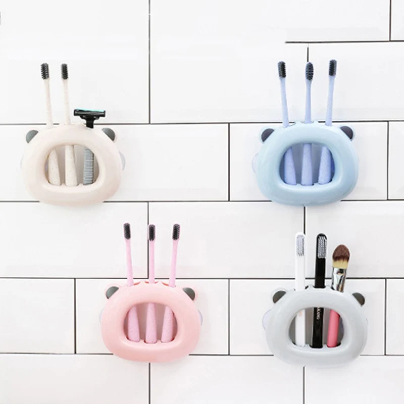 

1pcs Suction Wall Toothbrush Holder Bathroom Wall Racks Toothbrush Holder Sucker Toothbrush Holder Space Home Bathroom Tools
