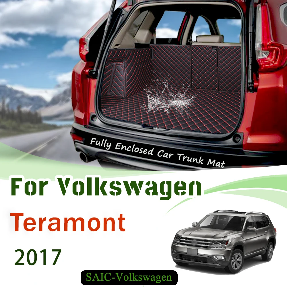 

Полностью закрытый коврик для багажника автомобиля для Volkswagen Teramont 2017, подкладка для багажника автомобиля, аксессуары