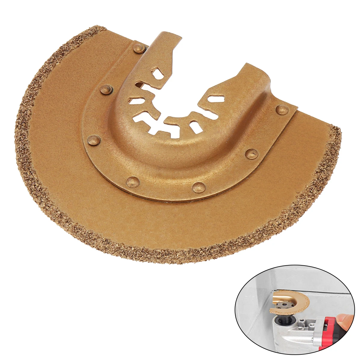 

88mm Gold Cemented Carbide Semicircular Saw Blade Power Tool Accessories Fit for Wood Cutting / Sheet Grinding / PVC Cutting