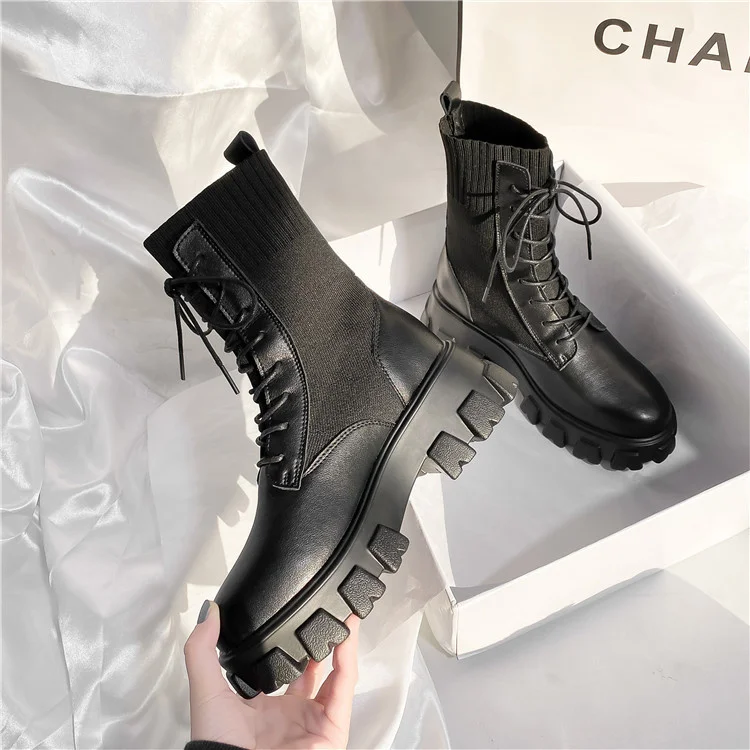 

Luxury brand genuine Autumn and Winter 2023 New Heavy Heel Thick soled Woolen Boots Large Women's Shoes 41-43