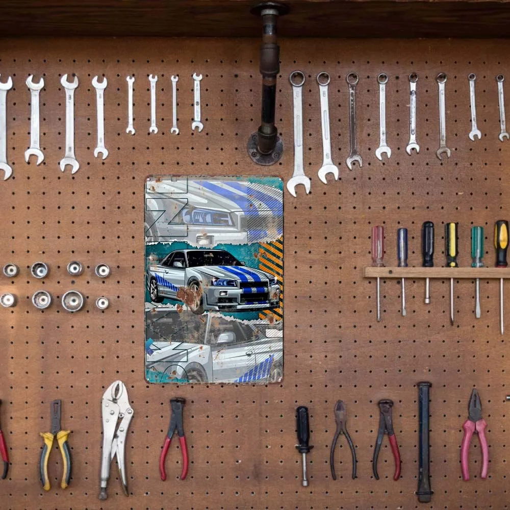 Винтажный Ржавый металлический знак SKYLINE в стиле ретро с изображением кофейной