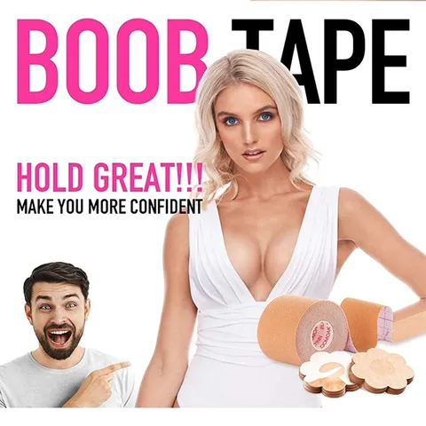Invisible Breast Lift Tape Push Up Bra Nipple Pasties Covers Women Chest Sticker Adhesive Bras Strapless Bralette Sticky Pads
