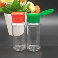 3pcs plastic spice salt pepper shaker seasoning jar portable camping condiment vinegar bottle kitchen cruet 100 ml