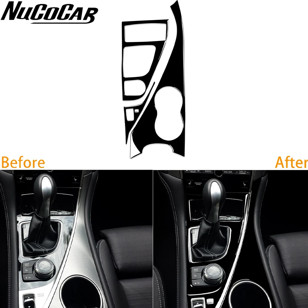 Для Infiniti Q50 2014-2020 Piano Black панель переключения передач накладка аксессуары для