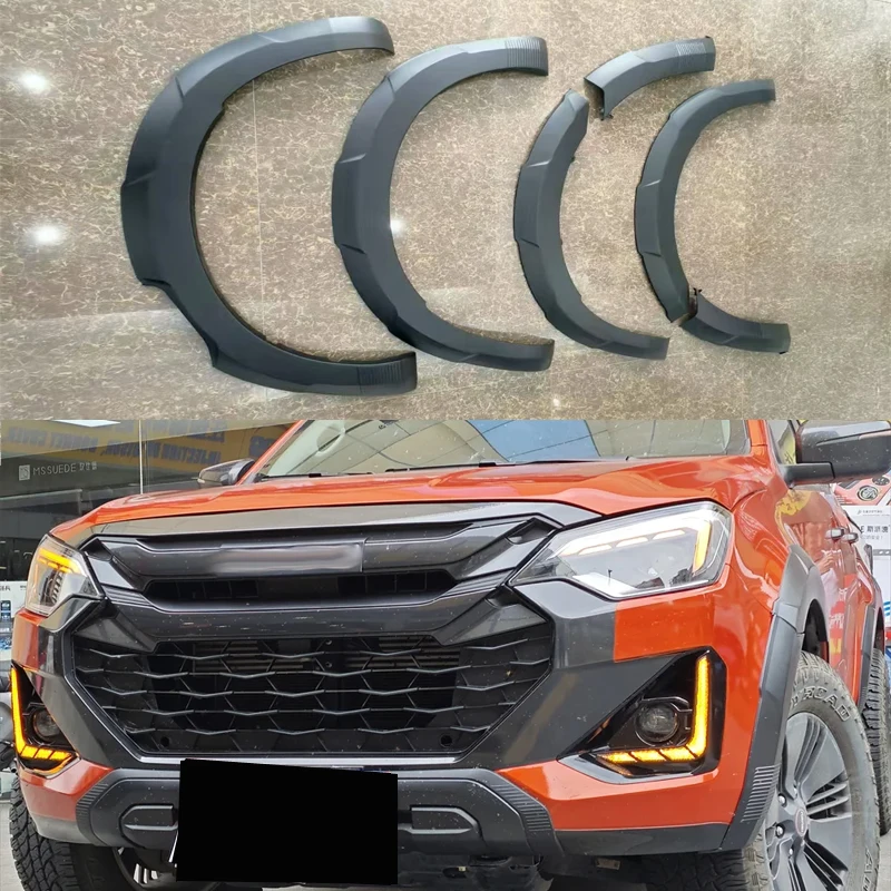 Черные расширители крыльев для ISUZU D-MAX dmax 2024 модели с двойной кабиной 4X4