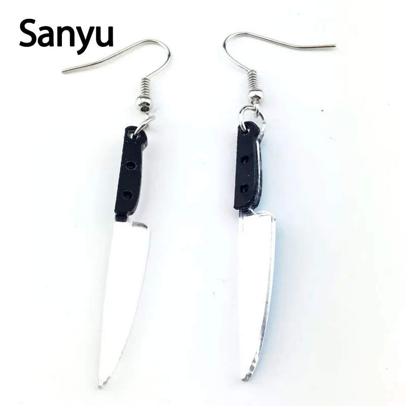 Увеличенные забавные Серебристые Акриловые серьги-подвески для женщин и мужчин, модные крутые серьги-подвески в стиле панк, модные серьги унисекс Увеличенные забавные Серебристые Акриловые серьги-подвески для женщин и мужчин, модные крутые серьги-подвески в стиле панк, модные серьги унисекс