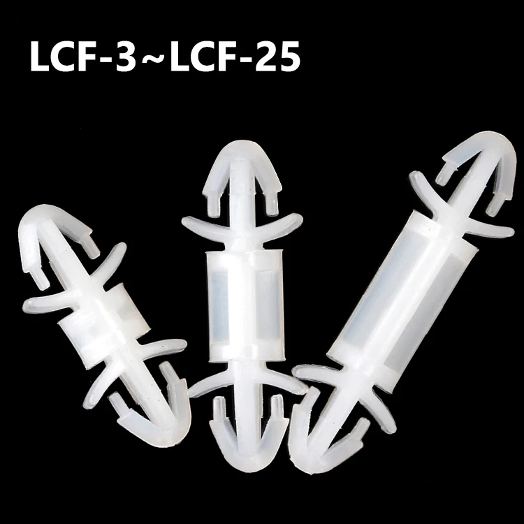 Фото Нейлоновые дистанционные втулки для печатных плат серии LCF LCF-3-LCF-25, двусторонние защелкивающиеся изоляционные опоры для электроники и DIY-проектов №1