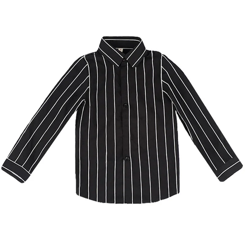 

Cotton Striped Long Sleeve Shirts for Big Boys Fashion Children Black/red/blue Stripes Tops Toddler Baby Bottom Clothes 2-16Year