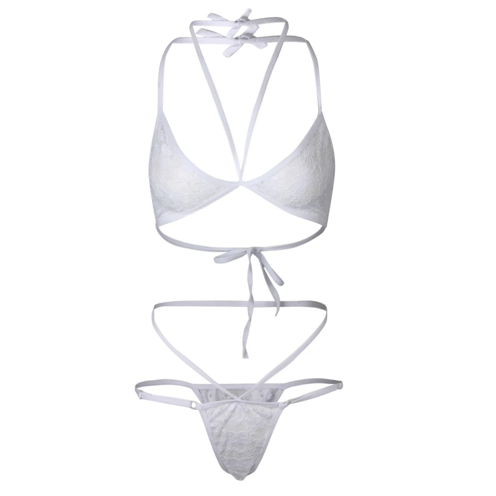 

Женский кружевной бюстгальтер с лямкой на шее