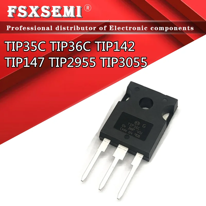 

5PCS TIP35C TIP36C TIP142 TIP147 TIP2955 TIP3055 TO-247 TO247 NPN TIP35 TIP36 Power Transistors