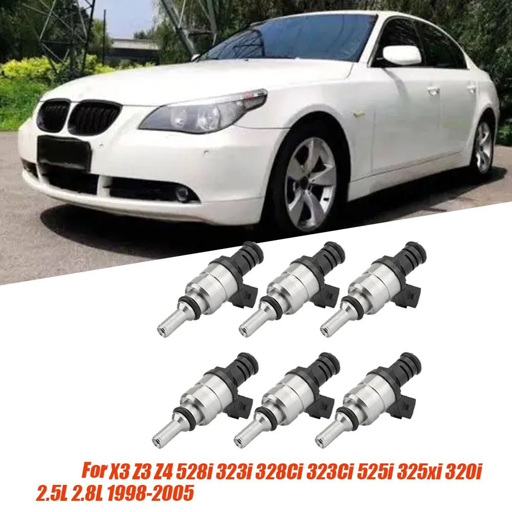 Фото 6 шт. топливная форсунка 1427240   Для BMW E46 E39 X3 Z3 Z4 3 5 Siemens Deka Flow Matched Engine 2,5 л 13537546244 1439800 №2