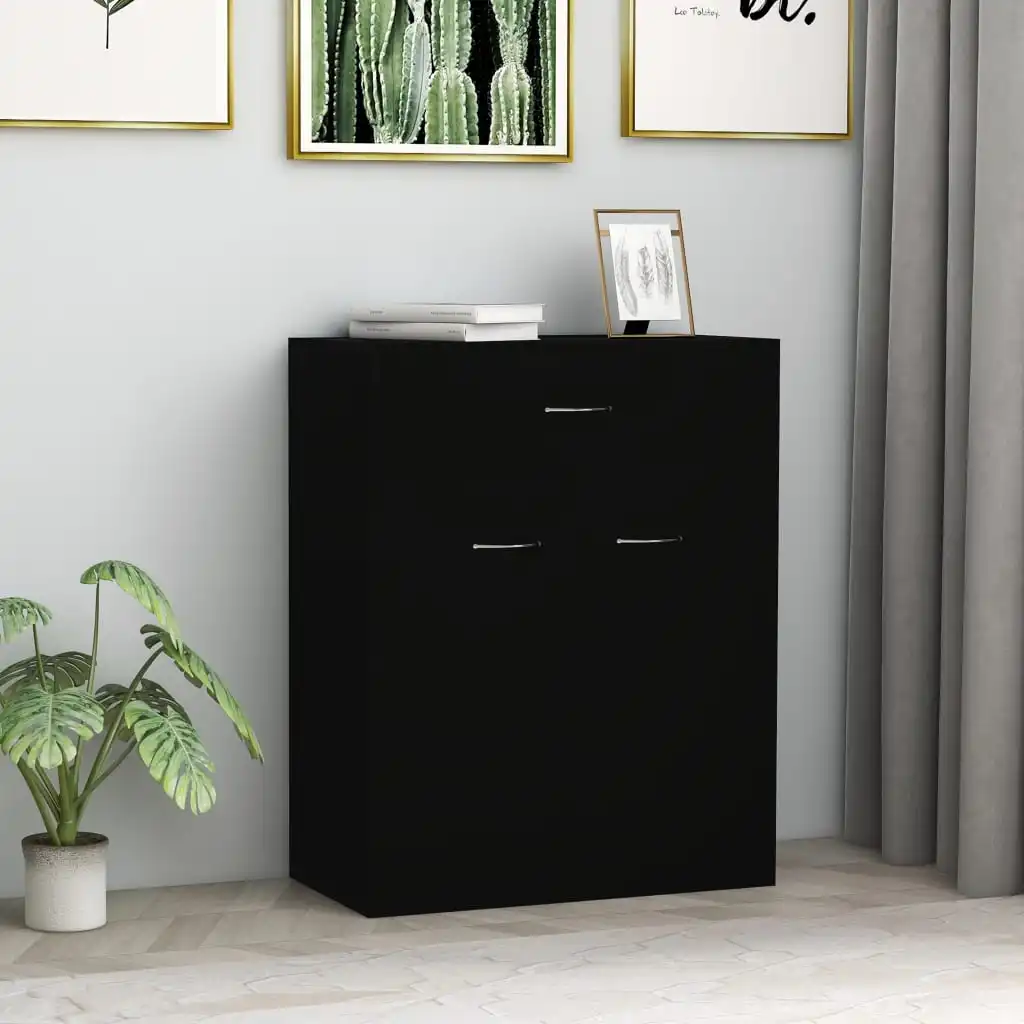 

Buffet black 60x30x75 cm chglomerated