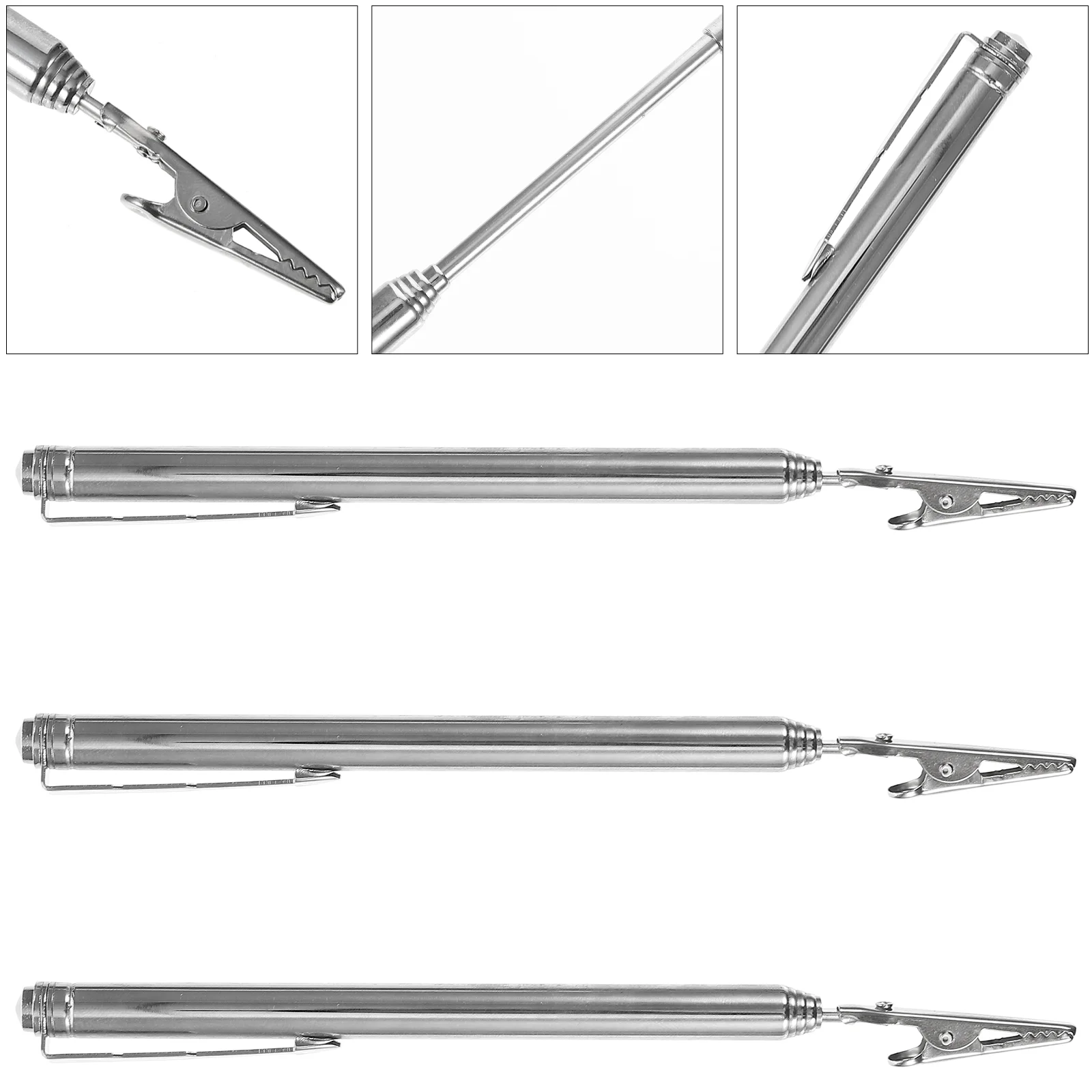 

3Pcs Useful Practical Mechanic Tools Telescoping Alligator Clips Pocket Wire Clips