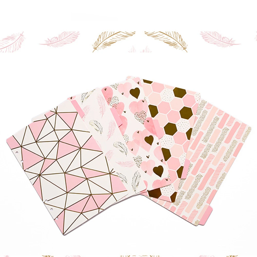 

5 шт., бумажные аксессуары для блокнота, 6 отверстий