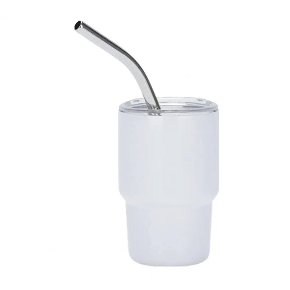 Стакан из нержавеющей стали стеклянная крышка с соломинкой 3 унции цветная