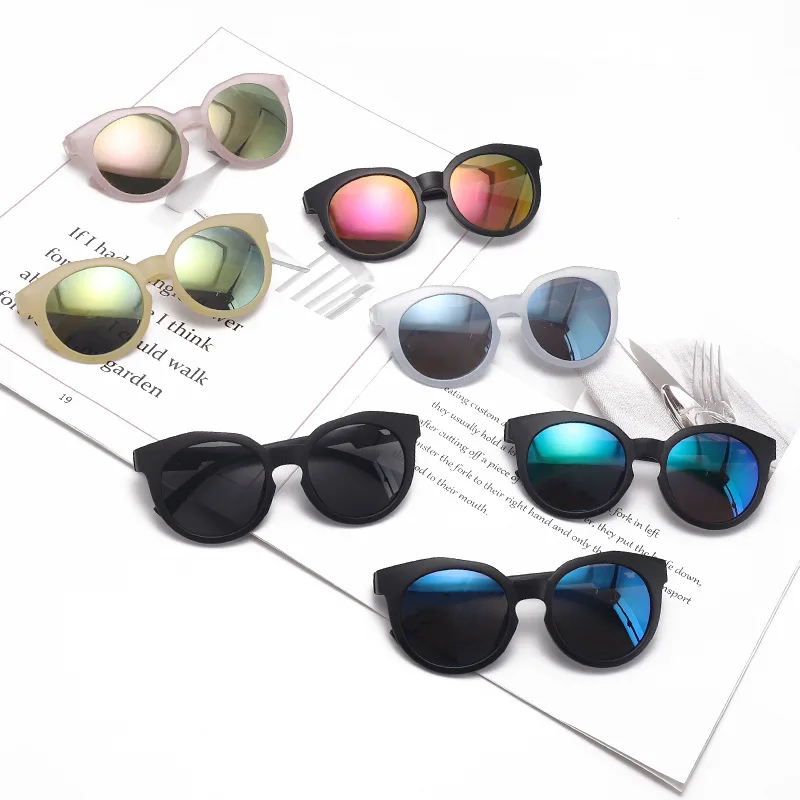 

Kids Sunglasses Colorful Reflective Mirror Hot Boys Girls Kids Child Classic Retro Cute Sun Glasses Round Eyewear UV400