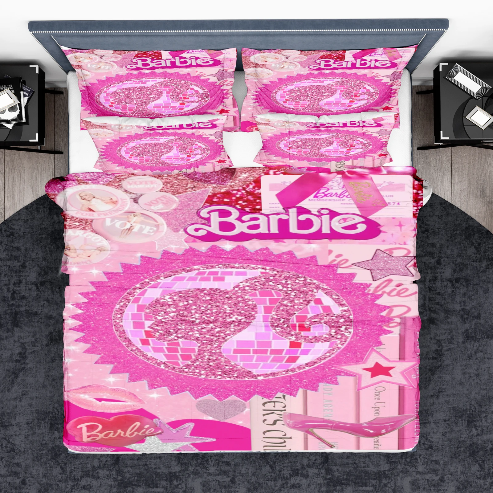 Пододеяльник с мультяшной принцессой Барби Disney для мальчиков и девочек