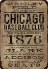 Новый жестяной знак Wrigley Field Home of Chicago бейсбольный клуб Алюминиевый металлический знак 8x12 дюймов