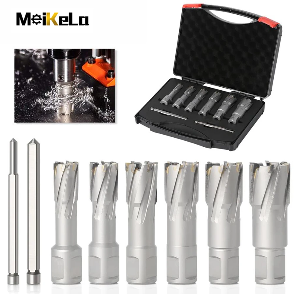 Meikela 6PCS Diameter 16MM-26MMX35MM TCT Annular Cutter With 3/4