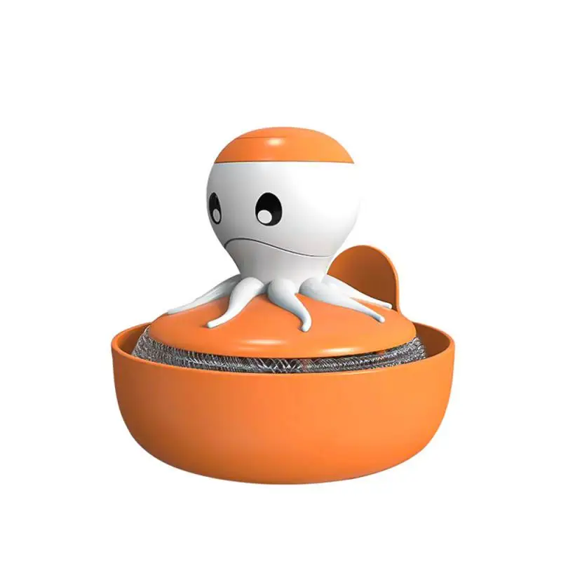 

Stainless Steel Octopus Eight-claw Pot Brush Creative Cleaning Brush Replaceable Brush Head Steel Wire Ball Kitchen Cleaner