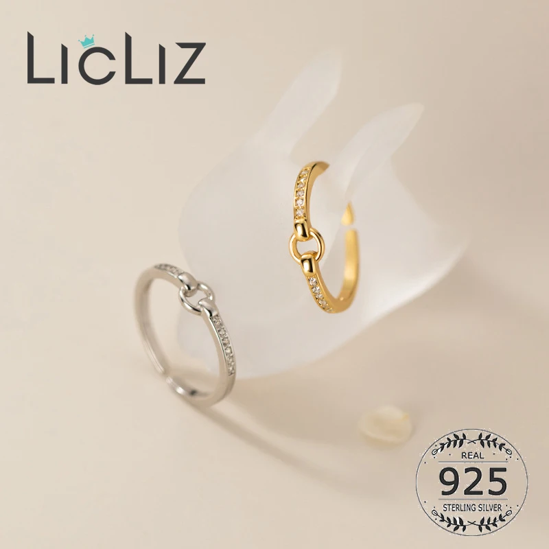 

LicLiz Sterling Silver Round Cubic Zirconia Ring for Women Party Wedding Jewelry Accessories Anillos Plata 925 Para Mujer LR0837