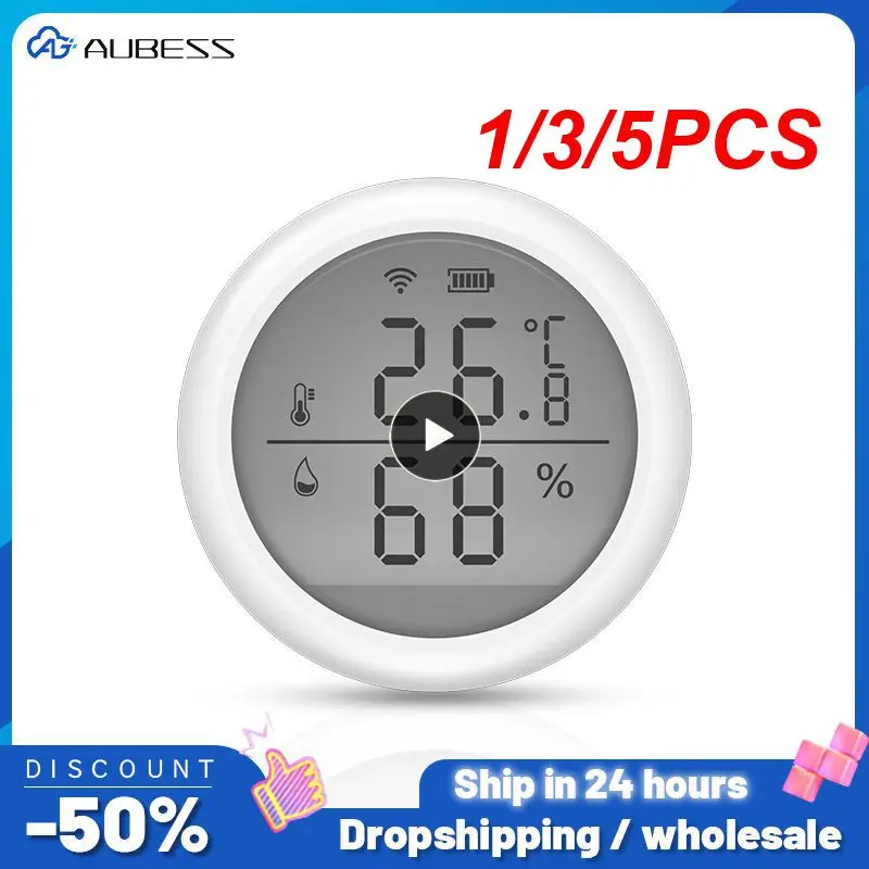 

Умный термометр ZigBee Tuya, домашний комнатный датчик температуры и влажности с ЖК-дисплеем и приложением для голосового управления, Alexa, 1/3/5 шт.