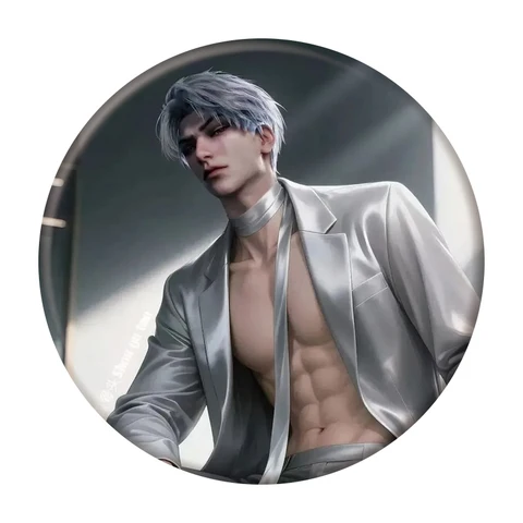 Металлическая брошь Love and Deepspace Sylus Rafayel Xavier Zayne