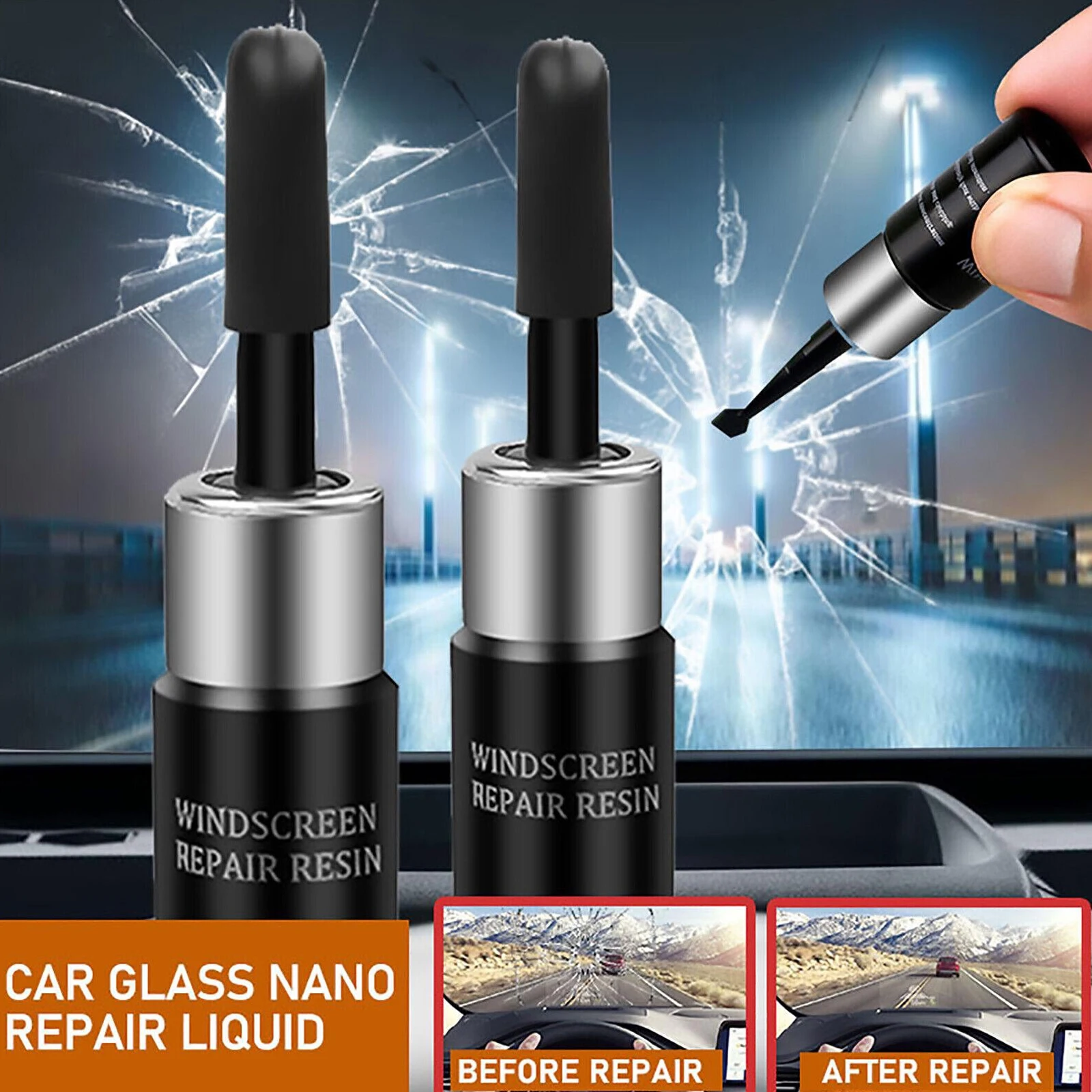 

Automobile Upgraded Window Glass Cracked Scratch Repair Kit Windshield DIY Tools Glass Scratches Car Care Window Repair Tool