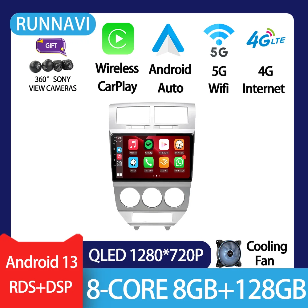 

Android 13 For Dodge Caliber 2007 - 2010 Car Radio Stereo Multimedia Video Player Navigation GPS Wireless Carplay RDS DSP AUTO