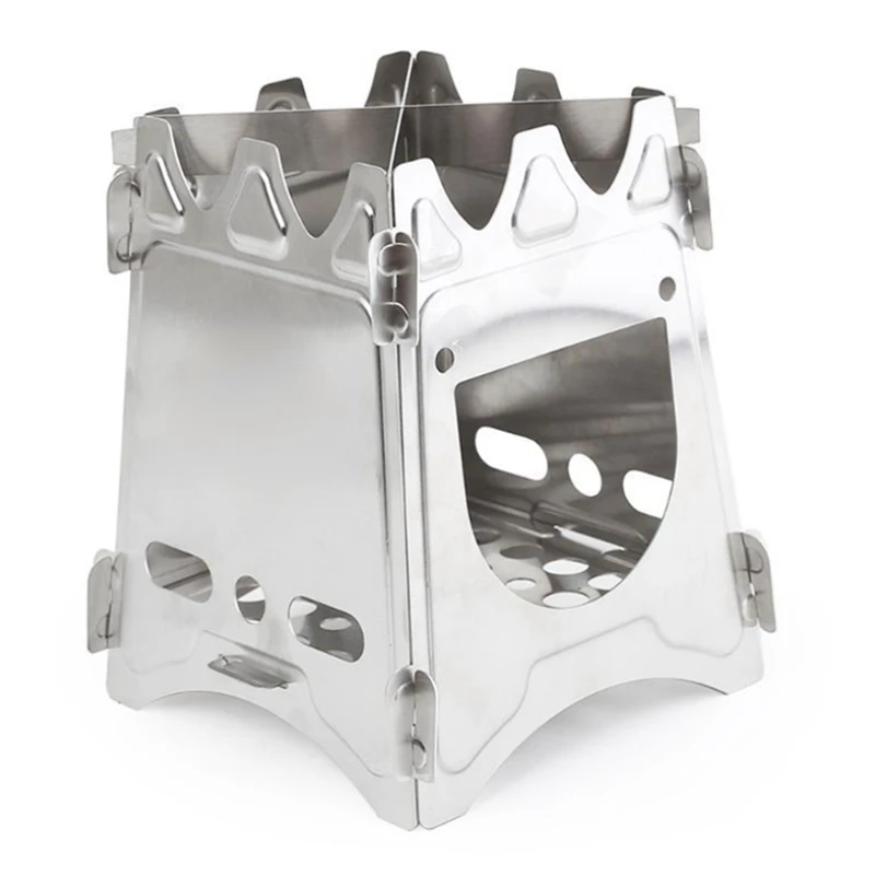

Camping Stove Stainless Steel Backpacking Stove Portable Wood Burning Stoves For Picnic BBQ Hiking