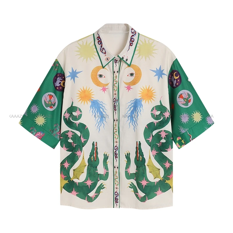 Трендовая блузка с коротким рукавом рубашка женские повседневные пляжные