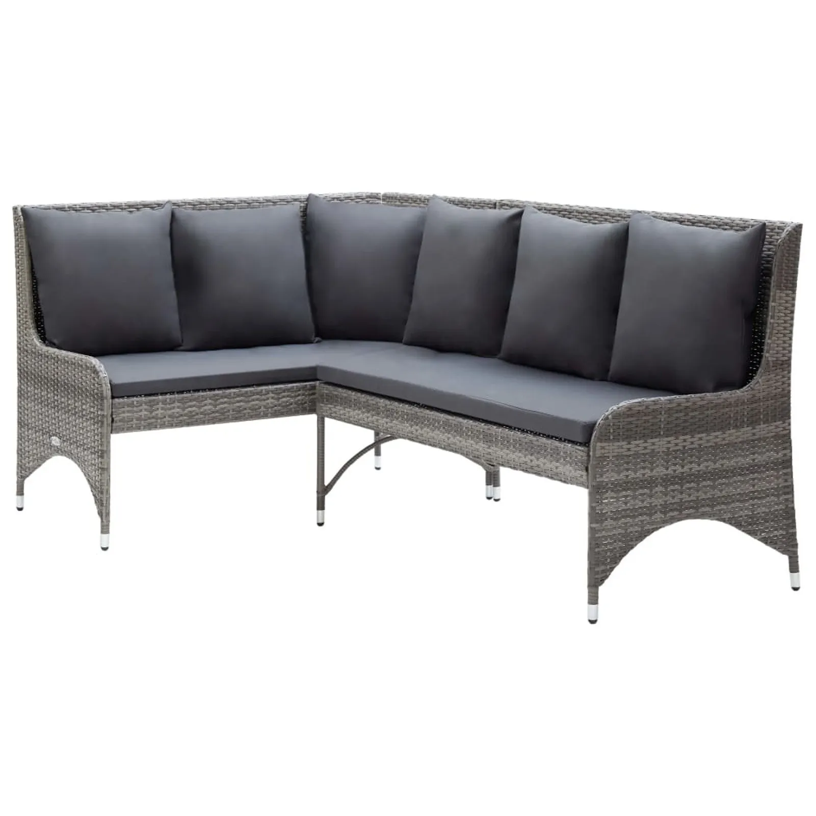 

Garden Corner Sofas 2 pcs Poly Rattan Gray