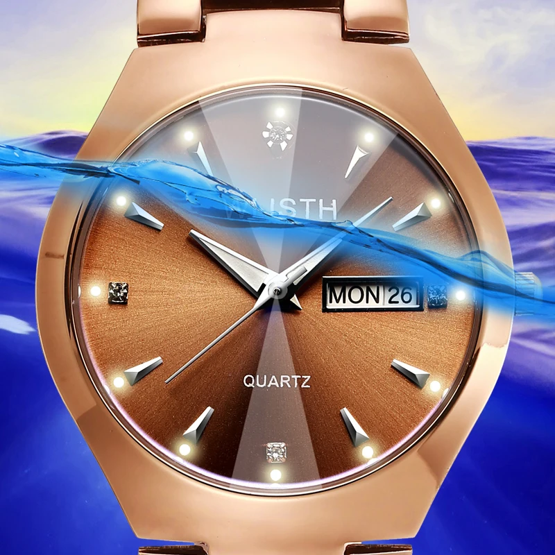 Male Clock for Couple 2022 Tungsten Steel Style Quartz Watches Men Women Top Brand Luxury Famous Wristwatch Relogio Masculino