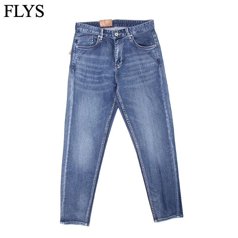 

Stretch Jeans Men's Summer Thin New Deep Crotch Pencil Pants Mid-High Waist Men's Pants Fashion Trendy High-End Trousers