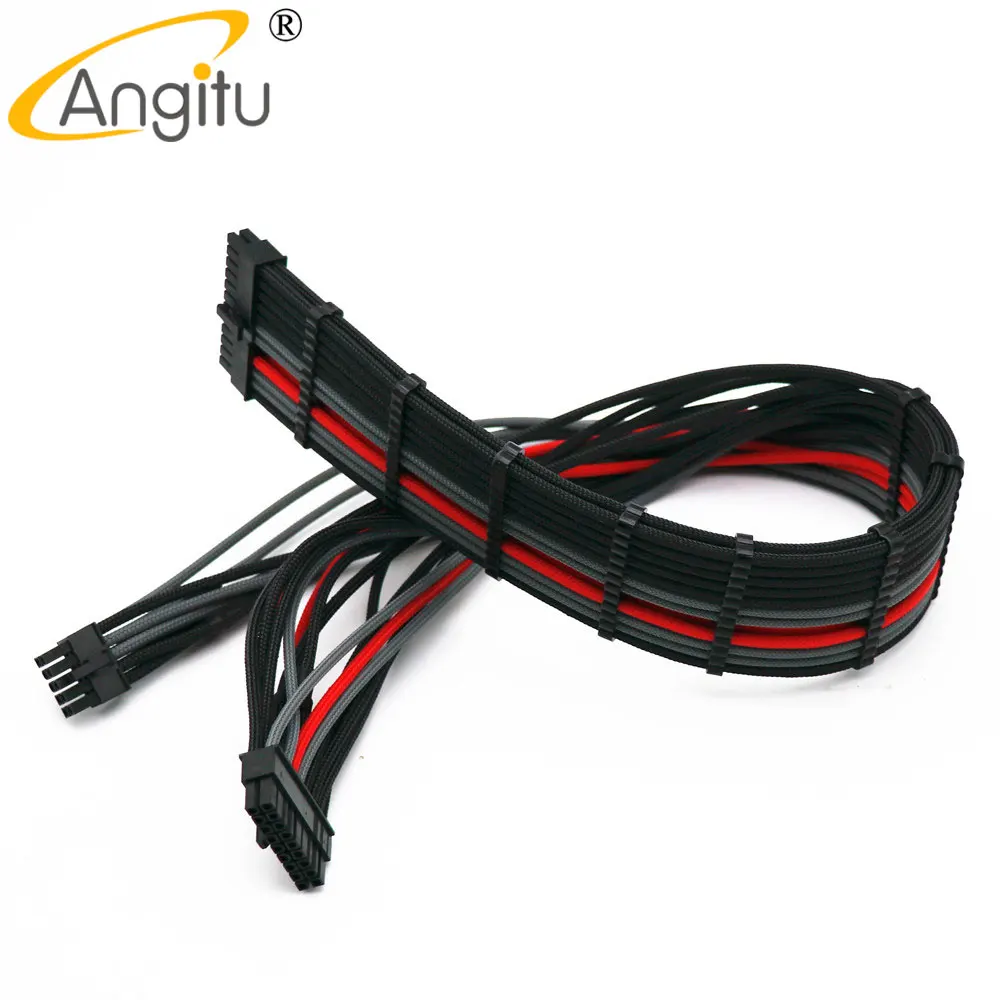 Angitu Премиум Seasonic/Corsair/CoolerMaster/Silverstone/Superflower/EVGA 24P CPU 8P GPU 6P Sata IDE модуль PSU кабель