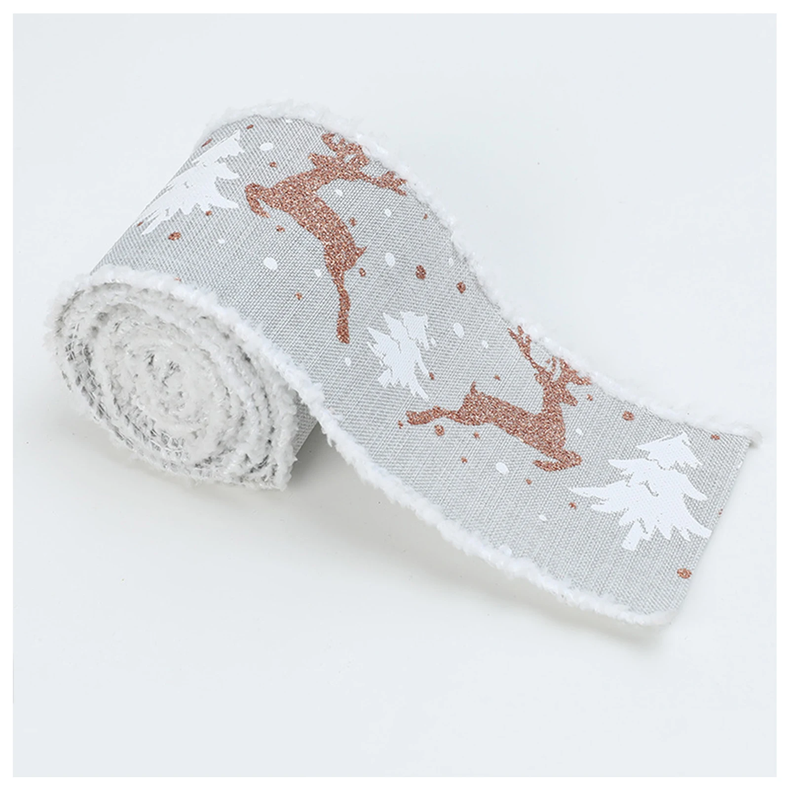 

Рождественская лента с белым бархатным краем, портативная Классическая стильная Подвеска для праздничного украшения, вечеринки SP99