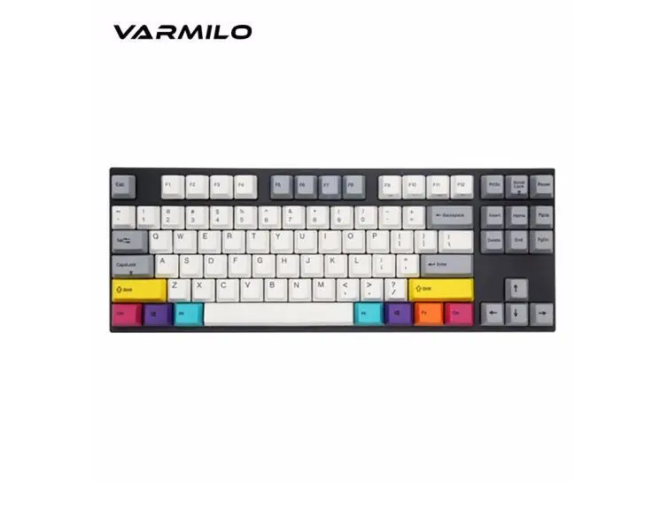 Механическая клавиатура Varmilo CMYK, 87 клавиш/108 клавиш, винтажные дни, CMYK, проводной переключатель Cherry MX, клавиатура PBT