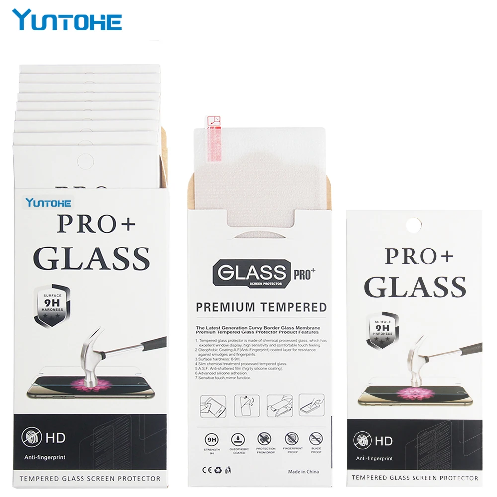 100pcs Tempered Glass for iPhone 14 13 12 11 Pro XS Max XR X 8 7 6 Plus SE 2020 Screen Protector Protective Film with Retail Box