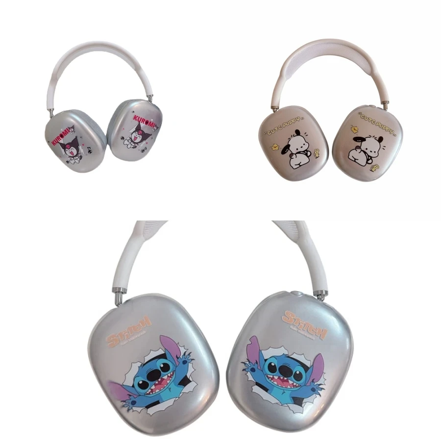 Милый мультяшный Аниме Стиль Kuromi Ститч для AirPods MAX мягкий милый прозрачный