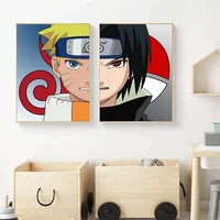 Anime Naruto and Itachi Akatsuki Decoration Prints Manga Canvas Painting Wall Art Home Decor Dorm Living Room Bedroom Poster