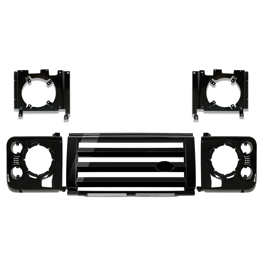 

truck part auto parts exterior accessories abs plastic black grill front bumper grill pirrilla fit for land rover defender