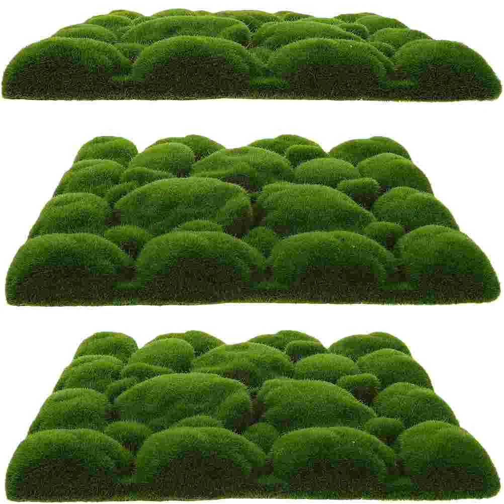 

3pcs Widely- Realistic Green Decor Artificial Moss Board for Housewarming Gift
