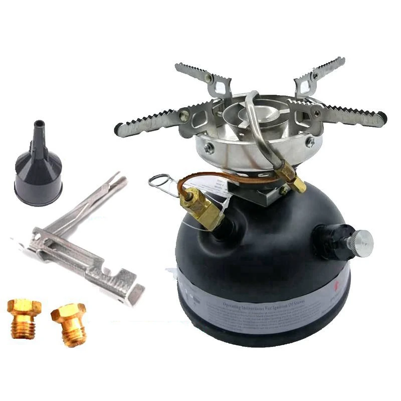 

Camping Gasoline Stove Portable Outdoor Stove Mini Liquid Fuel Alcohol Camping Picnic Burner Petrol Oil Stove Cookware