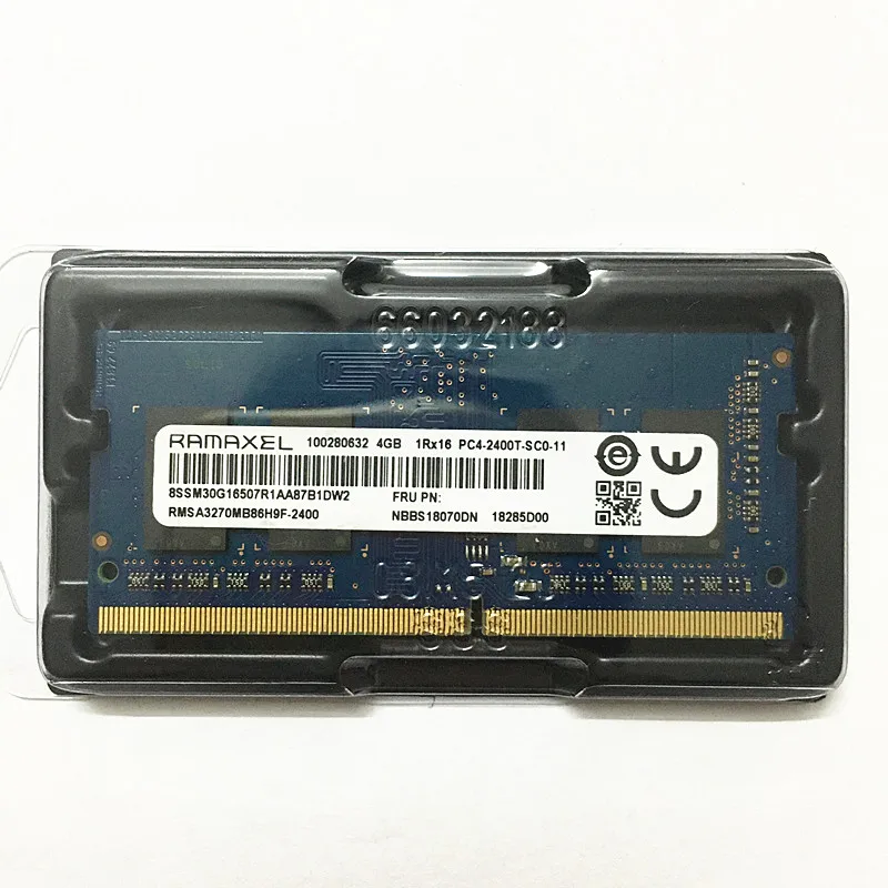 RAMAXEL DDR4 RAMS 4GB 2400MHz DDR4 Laptop Memory 4GB 1Rx16 PC4-2400T-SC0-11 Notebook RAMs ddr4