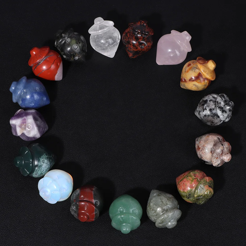 Натуральные камни клубника розовый кварц опал лечебный камень резная резьба