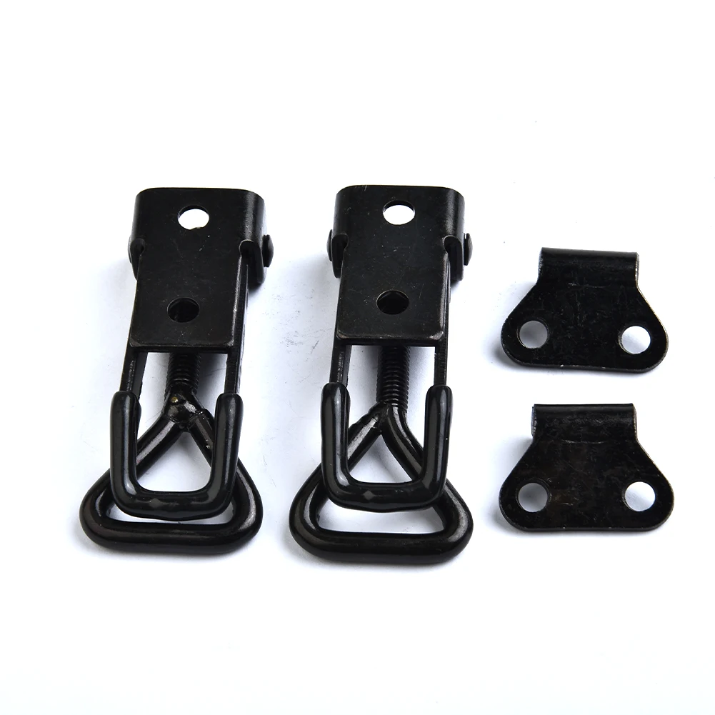 

2pcs GH-4001 Adjustable Toggle Clamp Steel Hasp Catch Clip Quick Fixture 220lbs For Woodworking Hand Clamps Fastener