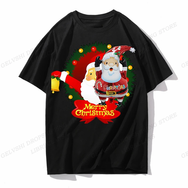 

Футболка с Санта Клаусом для мужчин и женщин, модные футболки, хлопковая футболка, детские футболки в стиле хип-хоп, топы, рождественские футболки, праздничные футболки с эльфом, Топ
